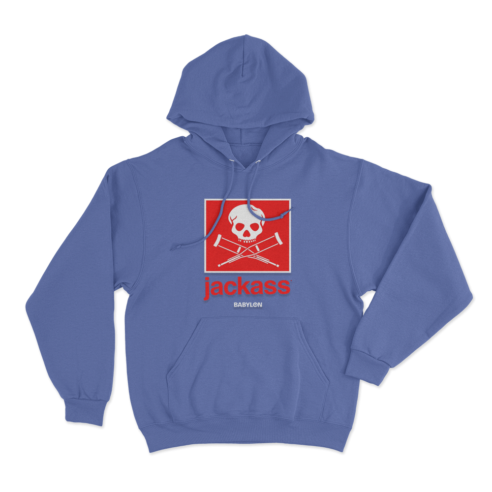 Jackass Box Logo Unisex Hoodie Blue Jackass Box Logo Unisex Hoodie Blue
