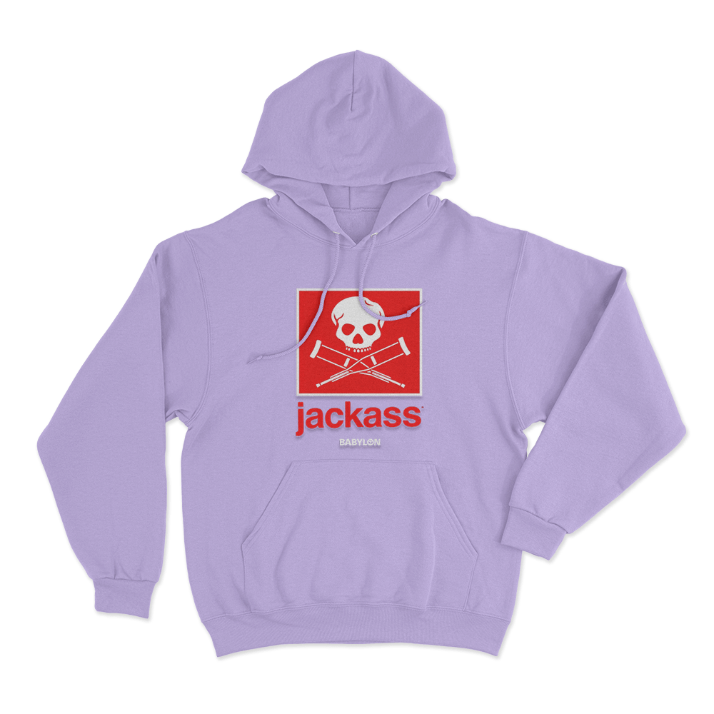 Jackass Box Logo Unisex Hoodie Purple Jackass Box Logo Unisex Hoodie Purple