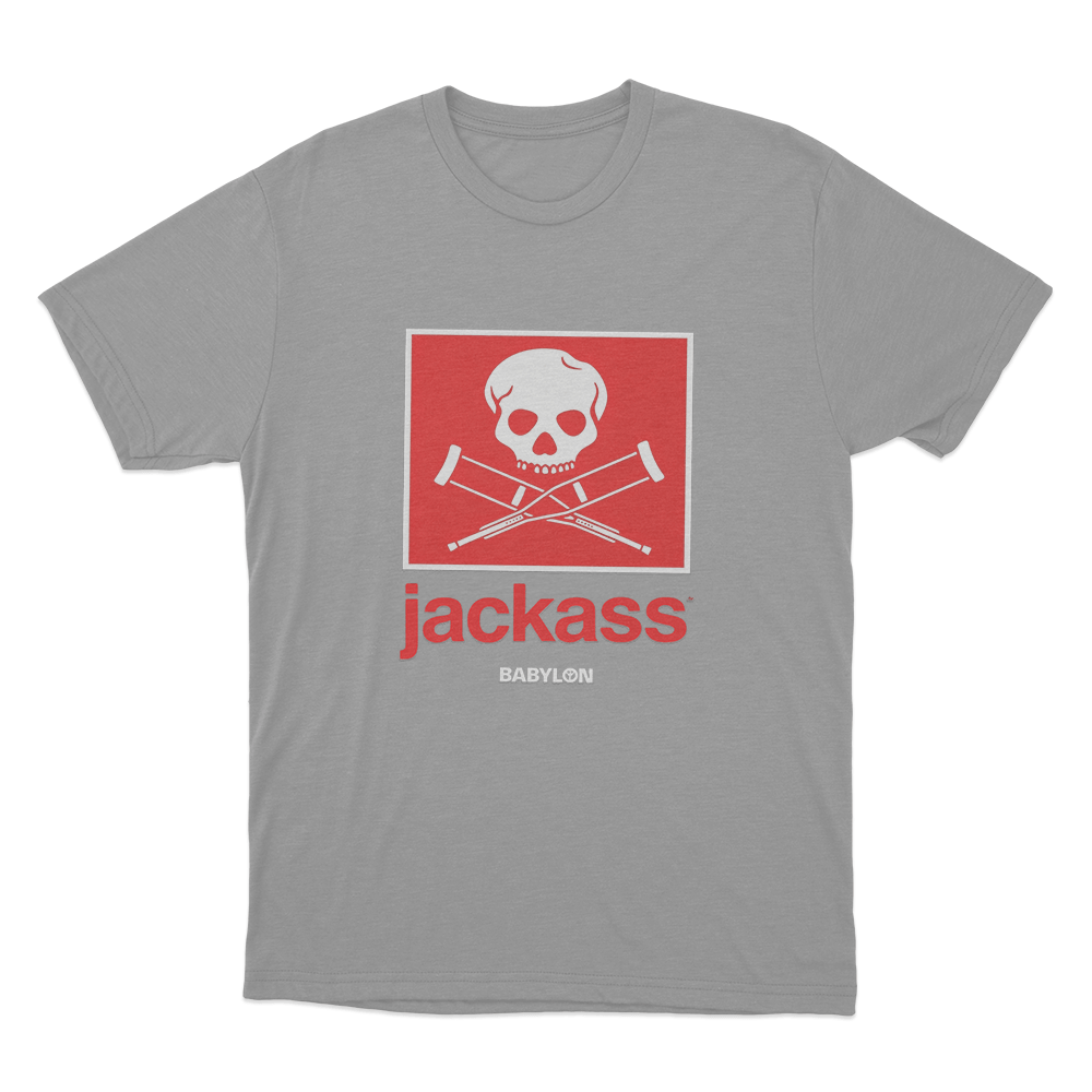 Jackass Box Logo Unisex T Shirt Grey Jackass Box Logo Unisex T Shirt Grey