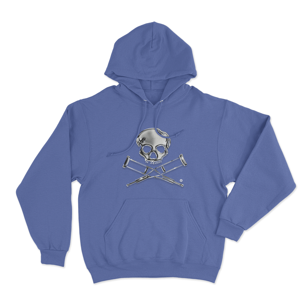 Jackass Chrome Logo Unisex Hoodie Blue Jackass Chrome Logo Unisex Hoodie Blue