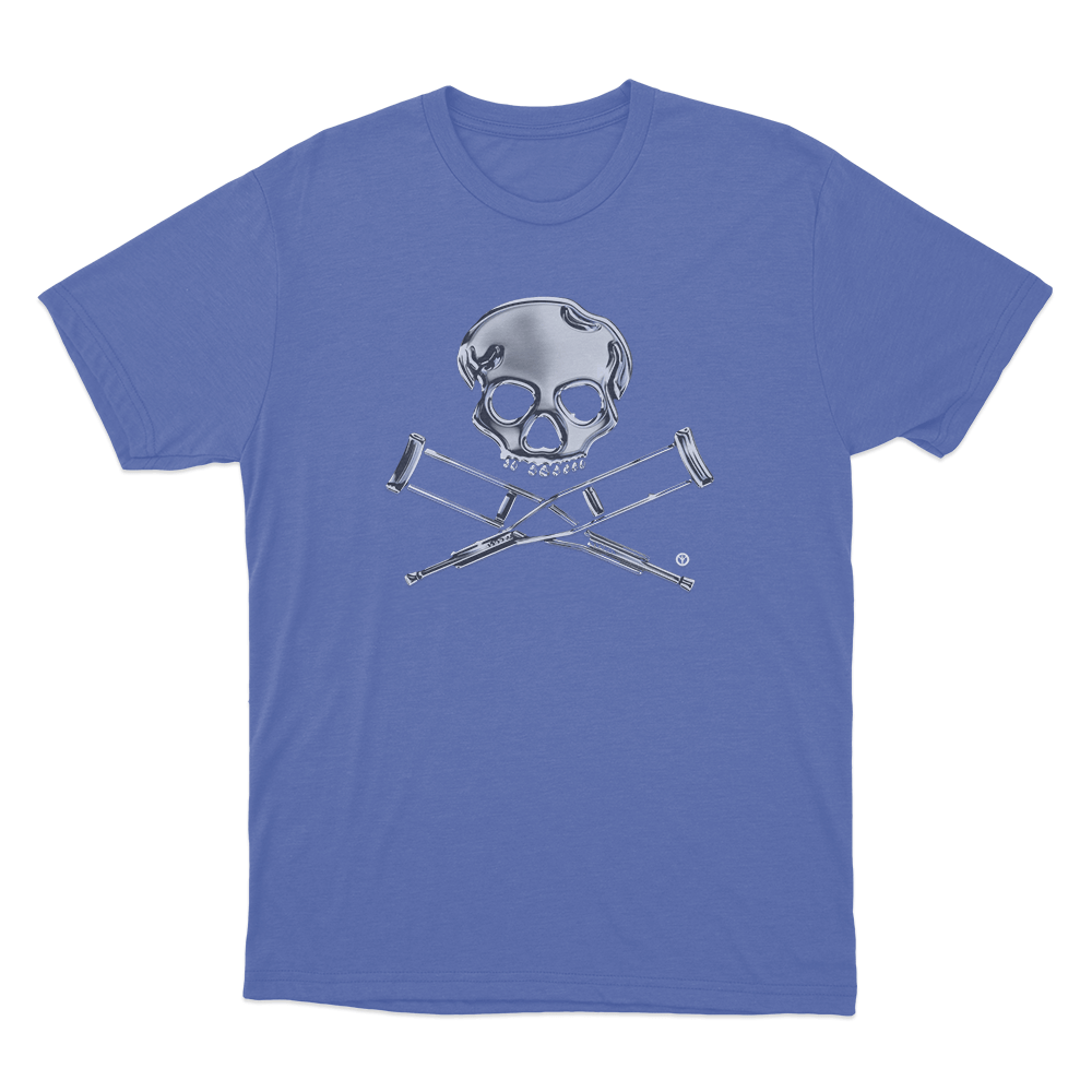 Jackass Chrome Logo Unisex T Shirt Blue Jackass Chrome Logo Unisex T Shirt Blue