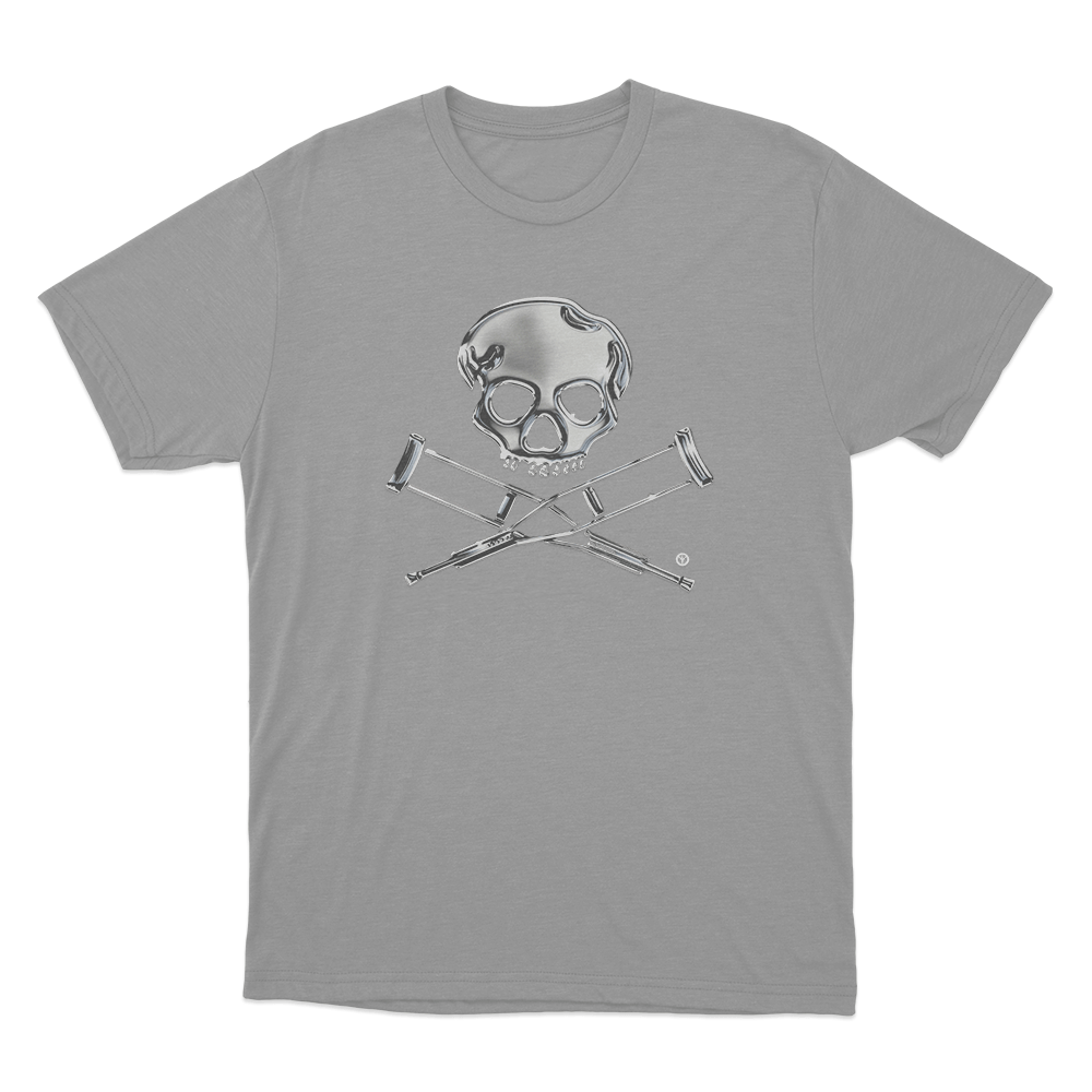 Jackass Chrome Logo Unisex T Shirt Grey Jackass Chrome Logo Unisex T Shirt Grey