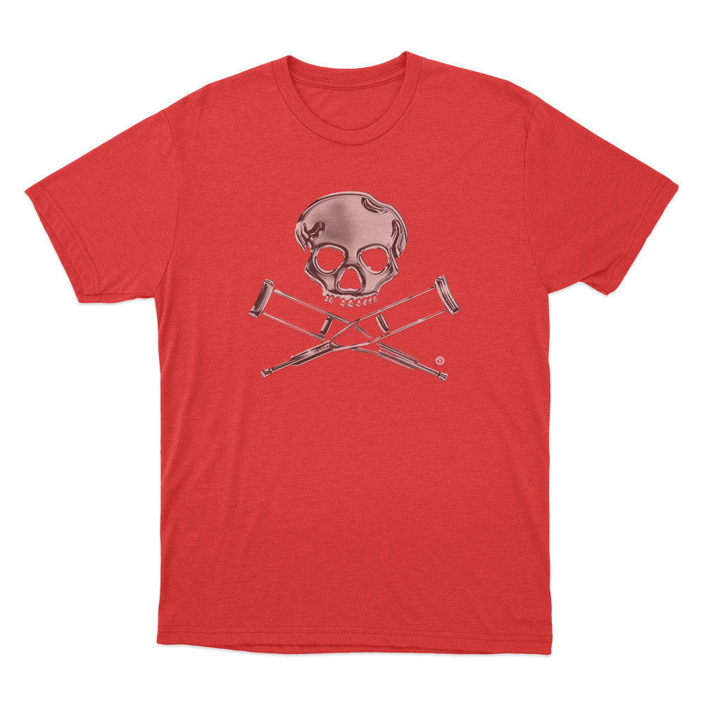 Jackass Chrome Logo Unisex T Shirt Red Jackass Chrome Logo Unisex T Shirt Red