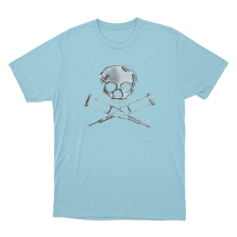 Jackass Chrome Logo Unisex T Shirt Sky Blue Jackass Chrome Logo Unisex T Shirt Sky Blue