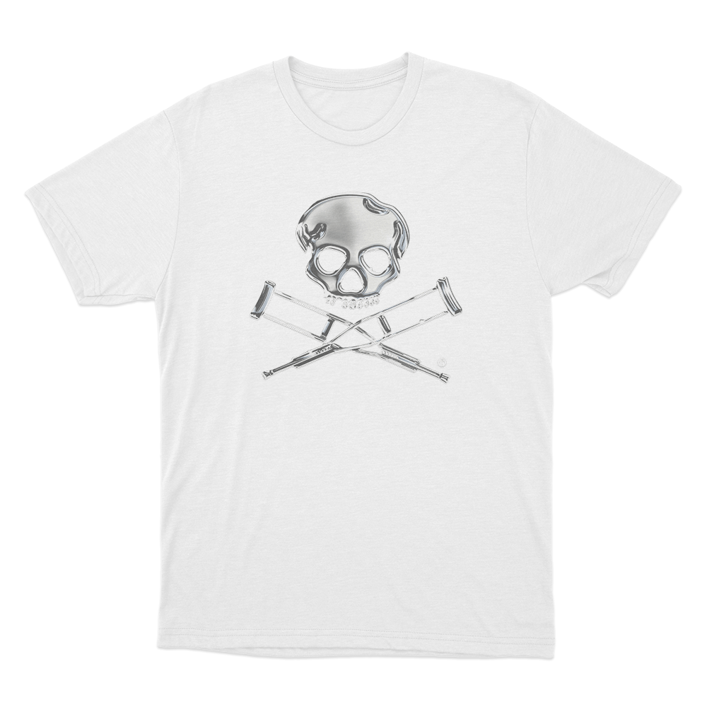 Jackass Chrome Logo Unisex T Shirt White Jackass Chrome Logo Unisex T Shirt White