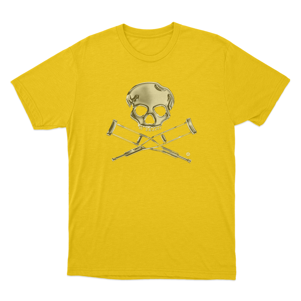 Jackass Chrome Logo Unisex T Shirt Yellow Jackass Chrome Logo Unisex T Shirt Yellow