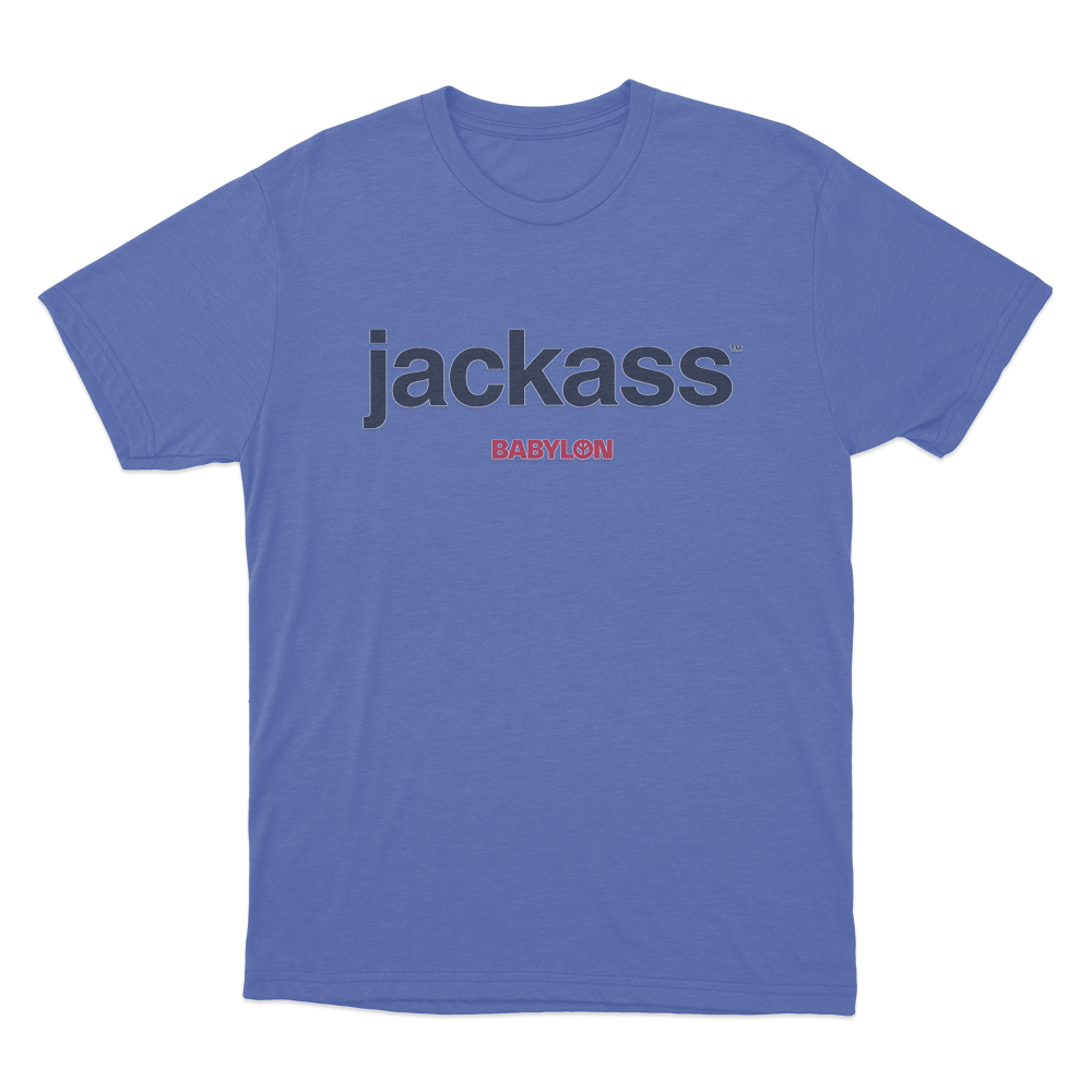 Jackass x Babylon Unisex T Shirt Blue Jackass x Babylon Unisex T Shirt Blue
