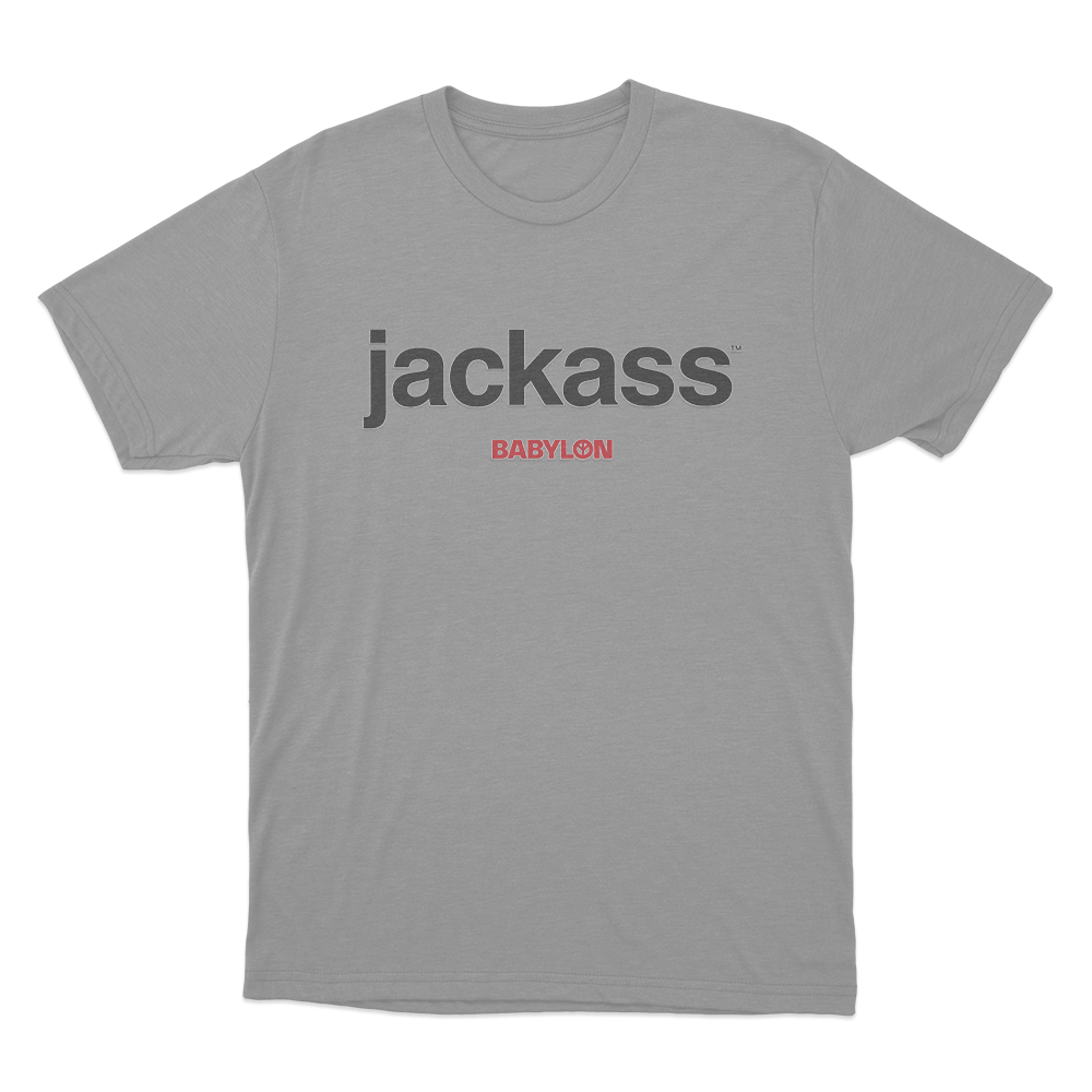 Jackass x Babylon Unisex T Shirt Grey Jackass x Babylon Unisex T Shirt Grey