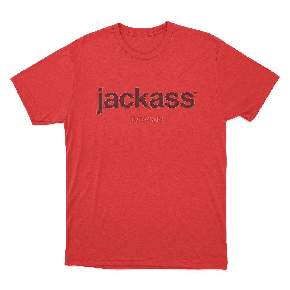 Jackass x Babylon Unisex T Shirt Red Jackass x Babylon Unisex T Shirt Red