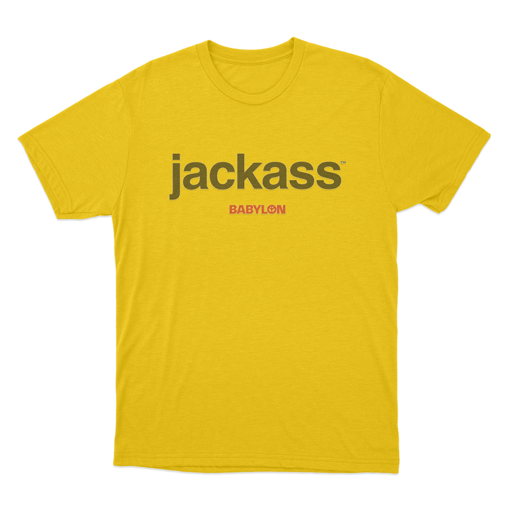 Jackass x Babylon Unisex T Shirt Yellow Jackass x Babylon Unisex T Shirt Yellow